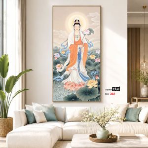 Alternative view of Đại Thế Chí Bồ Tát | Tranh hộp đèn cao cấp | Mã tranh 392 | Tranh TÂM