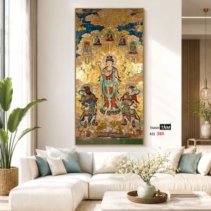 Alternative view of Đại Thế Chí Bồ Tát | Tranh hộp đèn cao cấp | Mã tranh 395 | Tranh TÂM