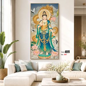 Alternative view of Đại Thế Chí Bồ Tát | Tranh hộp đèn cao cấp | Mã tranh 397 | Tranh TÂM