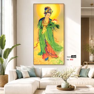 Alternative view of Đại Thế Chí Bồ Tát | Tranh hộp đèn cao cấp | Mã tranh 402 | Tranh TÂM