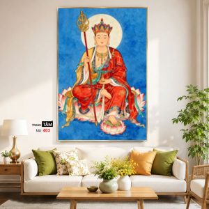 Alternative view of Địa Tạng Vương Bồ Tát | Tranh hộp đèn cao cấp | Mã tranh 403 | Tranh TÂM