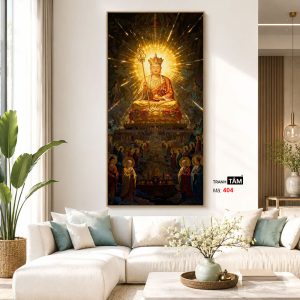 Địa Tạng Vương Bồ Tát | Tranh hộp đèn cao cấp | Mã tranh 404 | Tranh TÂM - Ảnh 5