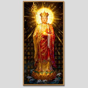 Địa Tạng Vương Bồ Tát | Tranh hộp đèn cao cấp | Mã tranh 405 | Tranh TÂM