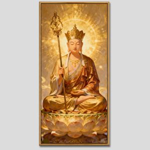 Địa Tạng Vương Bồ Tát | Tranh hộp đèn cao cấp | Mã tranh 406 | Tranh TÂM