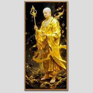 Địa Tạng Vương Bồ Tát | Tranh hộp đèn cao cấp | Mã tranh 408 | Tranh TÂM