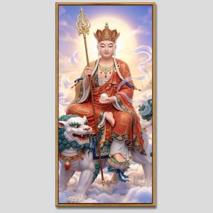 Địa Tạng Vương Bồ Tát | Tranh hộp đèn cao cấp | Mã tranh 409 | Tranh TÂM