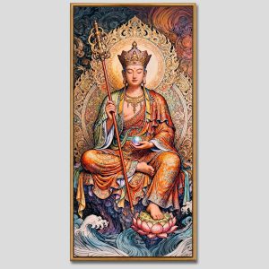 Địa Tạng Vương Bồ Tát | Tranh hộp đèn cao cấp | Mã tranh 411 | Tranh TÂM