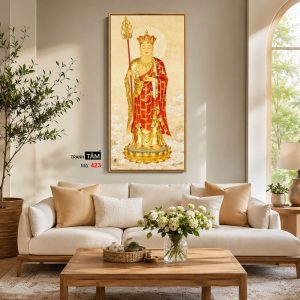 Alternative view of Địa Tạng Vương Bồ Tát | Tranh hộp đèn cao cấp | Mã tranh 423 | Tranh TÂM