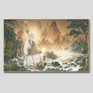 Địa Tạng Vương Bồ Tát | Tranh hộp đèn cao cấp | Mã tranh 426 | Tranh TÂM