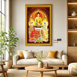 Tây Phương Tam Thánh | Tranh hộp đèn cao cấp | Mã tranh 43 | Tranh TÂM - Ảnh 3