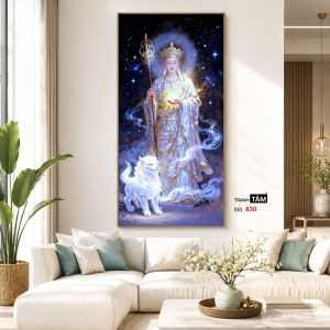 Địa Tạng Vương Bồ Tát | Tranh hộp đèn cao cấp | Mã tranh 430 | Tranh TÂM - Ảnh 5