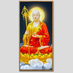 Địa Tạng Vương Bồ Tát | Tranh hộp đèn cao cấp | Mã tranh 434 | Tranh TÂM