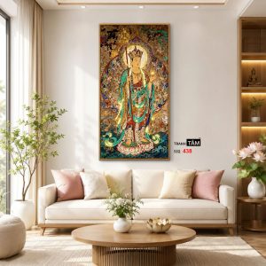 Địa Tạng Vương Bồ Tát | Tranh hộp đèn cao cấp | Mã tranh 438 | Tranh TÂM - Ảnh 3