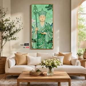 Alternative view of Địa Tạng Vương Bồ Tát | Tranh hộp đèn cao cấp | Mã tranh 439 | Tranh TÂM
