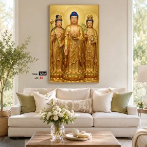 Tây Phương Tam Thánh | Tranh hộp đèn cao cấp | Mã tranh 44 | Tranh TÂM - Ảnh 4