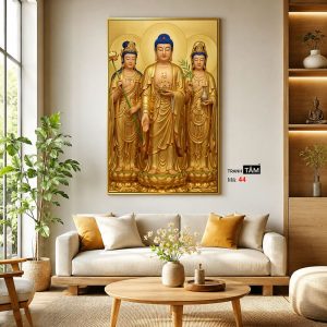 Tây Phương Tam Thánh | Tranh hộp đèn cao cấp | Mã tranh 44 | Tranh TÂM - Ảnh 3
