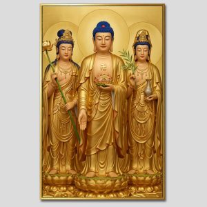 Tây Phương Tam Thánh | Tranh hộp đèn cao cấp | Mã tranh 44 | Tranh TÂM