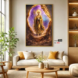 Địa Tạng Vương Bồ Tát | Tranh hộp đèn cao cấp | Mã tranh 443 | Tranh TÂM - Ảnh 3