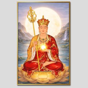 Địa Tạng Vương Bồ Tát | Tranh hộp đèn cao cấp | Mã tranh 444 | Tranh TÂM