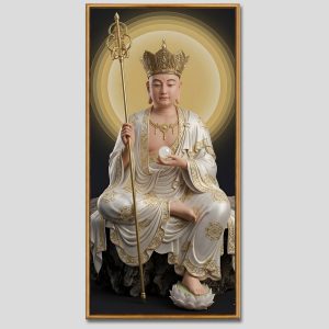 Địa Tạng Vương Bồ Tát | Tranh hộp đèn cao cấp | Mã tranh 446 | Tranh TÂM