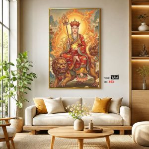 Địa Tạng Vương Bồ Tát | Tranh hộp đèn cao cấp | Mã tranh 453 | Tranh TÂM - Ảnh 3
