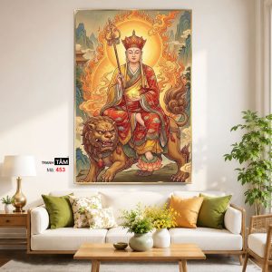 Alternative view of Địa Tạng Vương Bồ Tát | Tranh hộp đèn cao cấp | Mã tranh 453 | Tranh TÂM