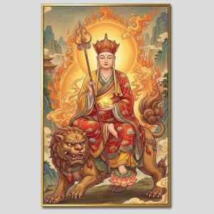 Địa Tạng Vương Bồ Tát | Tranh hộp đèn cao cấp | Mã tranh 453 | Tranh TÂM