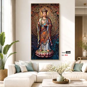 Địa Tạng Vương Bồ Tát | Tranh hộp đèn cao cấp | Mã tranh 454 | Tranh TÂM - Ảnh 5