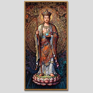Địa Tạng Vương Bồ Tát | Tranh hộp đèn cao cấp | Mã tranh 454 | Tranh TÂM
