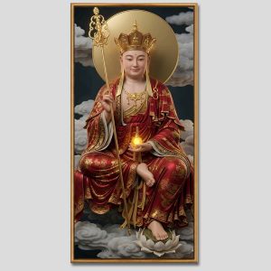 Địa Tạng Vương Bồ Tát | Tranh hộp đèn cao cấp | Mã tranh 455 | Tranh TÂM