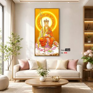 Địa Tạng Vương Bồ Tát | Tranh hộp đèn cao cấp | Mã tranh 456 | Tranh TÂM - Ảnh 3