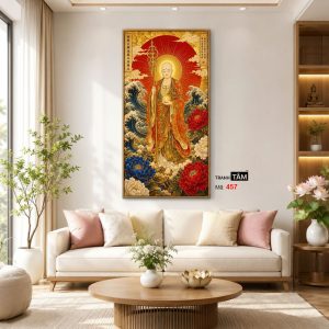 Địa Tạng Vương Bồ Tát | Tranh hộp đèn cao cấp | Mã tranh 457 | Tranh TÂM - Ảnh 3