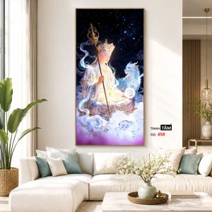 Địa Tạng Vương Bồ Tát | Tranh hộp đèn cao cấp | Mã tranh 458 | Tranh TÂM - Ảnh 5