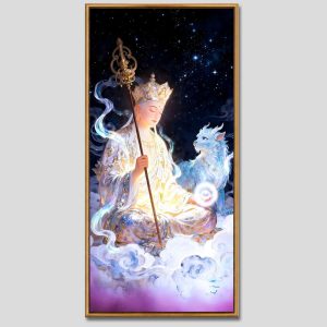 Địa Tạng Vương Bồ Tát | Tranh hộp đèn cao cấp | Mã tranh 458 | Tranh TÂM