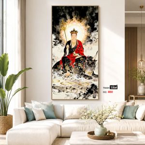 Địa Tạng Vương Bồ Tát | Tranh hộp đèn cao cấp | Mã tranh 460 | Tranh TÂM - Ảnh 5