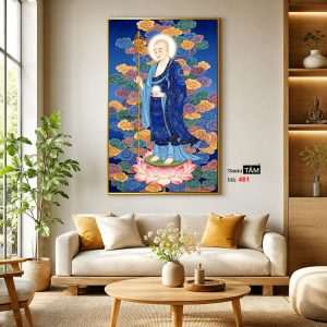 Địa Tạng Vương Bồ Tát | Tranh hộp đèn cao cấp | Mã tranh 461 | Tranh TÂM - Ảnh 3