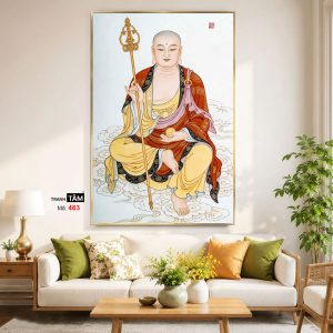 Alternative view of Địa Tạng Vương Bồ Tát | Tranh hộp đèn cao cấp | Mã tranh 463 | Tranh TÂM