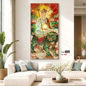 Địa Tạng Vương Bồ Tát | Tranh hộp đèn cao cấp | Mã tranh 464 | Tranh TÂM - Ảnh 5