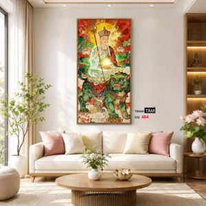 Địa Tạng Vương Bồ Tát | Tranh hộp đèn cao cấp | Mã tranh 464 | Tranh TÂM - Ảnh 3