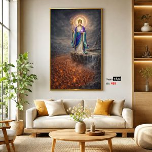 Địa Tạng Vương Bồ Tát | Tranh hộp đèn cao cấp | Mã tranh 465 | Tranh TÂM - Ảnh 3