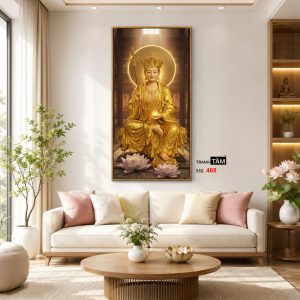 Địa Tạng Vương Bồ Tát | Tranh hộp đèn cao cấp | Mã tranh 468 | Tranh TÂM - Ảnh 3