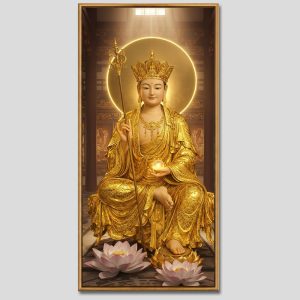 Địa Tạng Vương Bồ Tát | Tranh hộp đèn cao cấp | Mã tranh 468 | Tranh TÂM