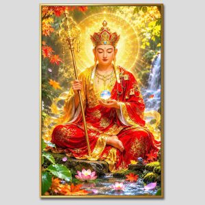 Địa Tạng Vương Bồ Tát | Tranh hộp đèn cao cấp | Mã tranh 469 | Tranh TÂM