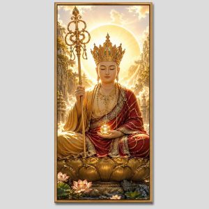 Địa Tạng Vương Bồ Tát | Tranh hộp đèn cao cấp | Mã tranh 471 | Tranh TÂM