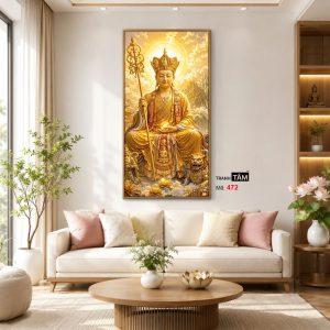 Địa Tạng Vương Bồ Tát | Tranh hộp đèn cao cấp | Mã tranh 472 | Tranh TÂM - Ảnh 3