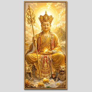 Địa Tạng Vương Bồ Tát | Tranh hộp đèn cao cấp | Mã tranh 472 | Tranh TÂM