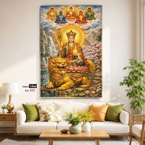 Alternative view of Địa Tạng Vương Bồ Tát | Tranh hộp đèn cao cấp | Mã tranh 475 | Tranh TÂM