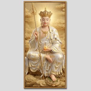 Địa Tạng Vương Bồ Tát | Tranh hộp đèn cao cấp | Mã tranh 477 | Tranh TÂM