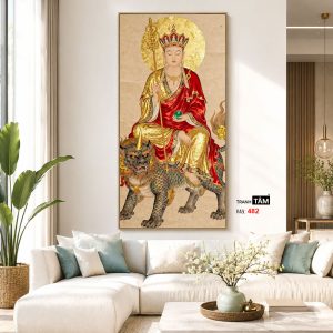 Địa Tạng Vương Bồ Tát | Tranh hộp đèn cao cấp | Mã tranh 482 | Tranh TÂM - Ảnh 5