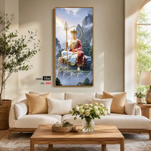 Alternative view of Địa Tạng Vương Bồ Tát | Tranh hộp đèn cao cấp | Mã tranh 484 | Tranh TÂM